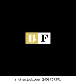 plantilla de diseño de logotipo de letras modernas creativas de BF