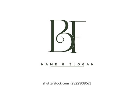 BF,  FB  Abstract  Letters  Logo  Monogram
