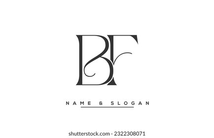 BF,  FB  Abstract  Letters  Logo  Monogram