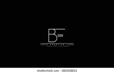 BF FB abstract vector logo monogram template