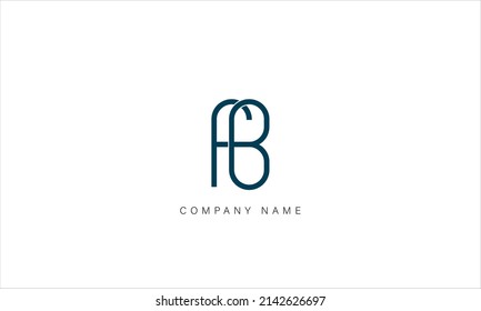 BF, FB alphabet letters logo monogram