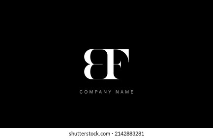 BF, FB alphabet letters logo monogram
