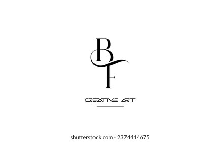 BF, FB, B, F abstract letters logo monogram