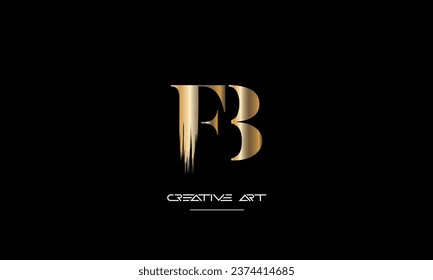 BF, FB, B, F abstract letters logo monogram