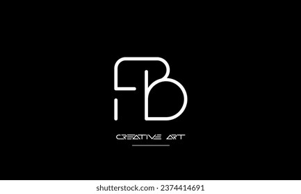 BF, FB, B, F abstract letters logo monogram