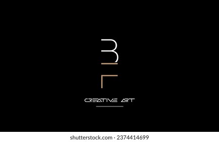 BF, FB, B, F abstract letters logo monogram