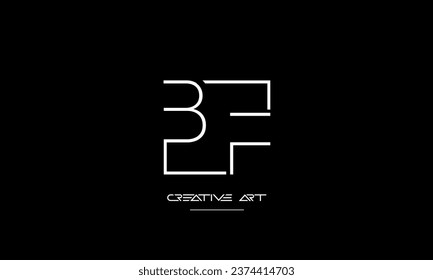 BF, FB, B, F abstract letters logo monogram