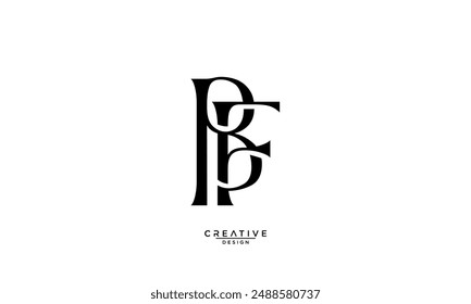 BF, FB, B, F, Letras Abstractas Logo Monograma