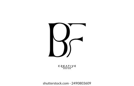 BF, FB, B, F, Letras Abstractas Logo Monograma