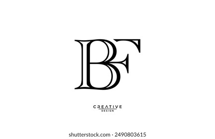 BF, FB, B, F, Abstract Letters Logo Monogram