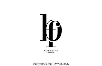 BF, FB, B, F, Abstract Letters Logo Monogram