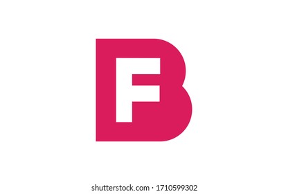 BF o FB y B, F Letra mayúscula Diseño del logotipo inicial, plantilla del vector