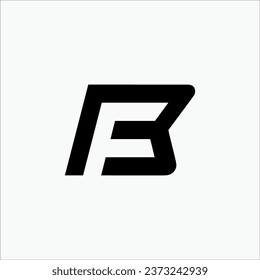 BF o FB arte de línea inicial monograma elegante marca moderna logotipo único 
