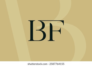 BF or FB letter logo icon design. Classic style luxury initials monogram.
