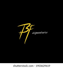 Logo manuscrito de BF para identidad