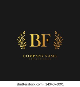BF Initial beauty floral logo template