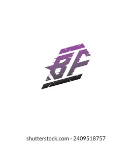 BF initiale Unterstützung Logo Inspiration Ideen für Gaming-Team, YouTube, Twitter