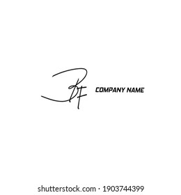 escritura inicial BF 
Logo manuscrito de BF para identidad