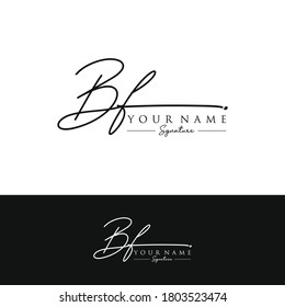 BF Initial letter handwriting and signature logo.