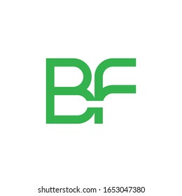 BF-Logo-Vorlage für Anfangsbuchstaben Vektorillustration Symbol-Design
