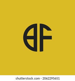 bf initial letter logo vector template | creative modern monogram circle logo
