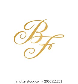 BF initial logo design vektor stock