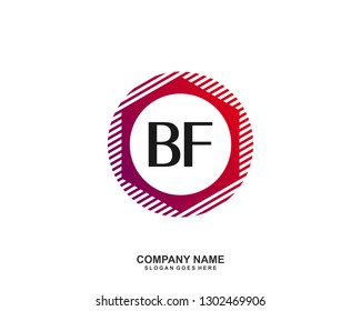 BF initial logo template vector