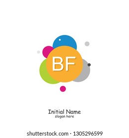 BF Initial logo template vector