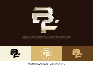 Plantilla de logotipo exclusivo inicial moderno para empresas BF