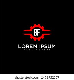 Monograma inicial BF para el Vector de diseño de logotipo automotriz