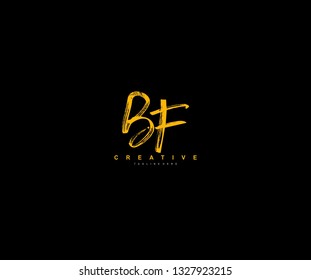 BF Letter Brush Grunge Urban Type Style Logo