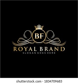 BF Letter Initial Luxurious Brand Logo Template.