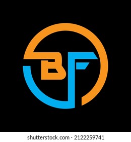 BF letter logo design on black background Initial Monogram Letter BF Logo Design Vector Template. Graphic Alphabet Symbol for Corporate Business Identity