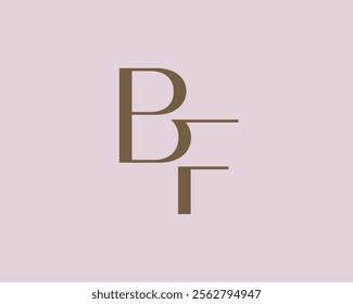 BF letter logo icon design. Classic style luxury initials monogram.
