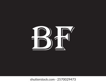 BF letter logo and initial logo design