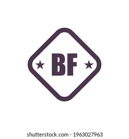 BF Letter Logo Vector Illustration. Logo Initial Design Concept.
