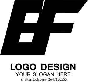 BF letter minimalist logo design collection. logo vector