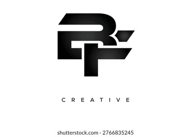 BF Letter Monogram Logo Modern Minimal Creative Black Design