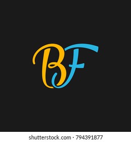 BF logo with B and F letters in vector.