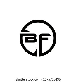 bf logo design , initial , circle , vector , icon