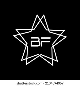 BF logo design,black star icon
