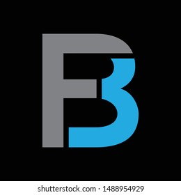 BF logo letter design vector image