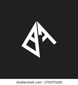 BF Logo monogram with standout triangle shape ribbon design template
