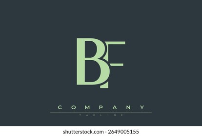 BF Modern Initials Logo Design (em inglês). Logotipo de marca com iniciais estilizadas apresentando design arrojado e estética moderna. Ideal para profissionais de marca de negócios ou projetos criativos com foco em minimalista