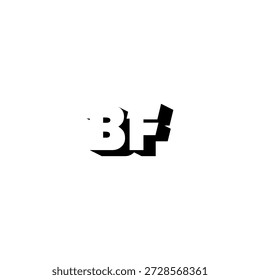 BF Negative Space Monogram Logo – Modern Minimal Lettermark Design