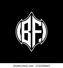 BF Diseño unico de logotipo de letras vectoriales llanas y abstractas únicas.