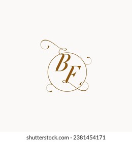 BF uniquely wedding logo symbol of your marriage and you can use it on your wedding stationary