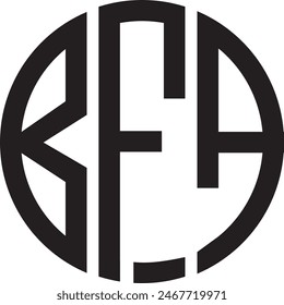 BFA Circle logo design, icon, symbol, vector file, 