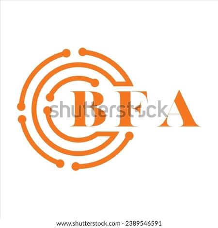 BFA letter design. BFA letter technology logo design on white background. BFA Monogram logo design for entrepreneur and business