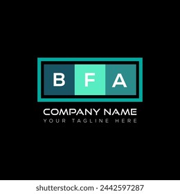 Abstraktes BFA-Logo-Design. BFA einzigartiges Design. BFA.
